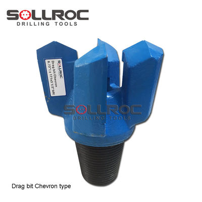 4 Wings Chevron per la trivellazione di roccia media oro o personalizzato e API 2 3/8' REG tipo di filo